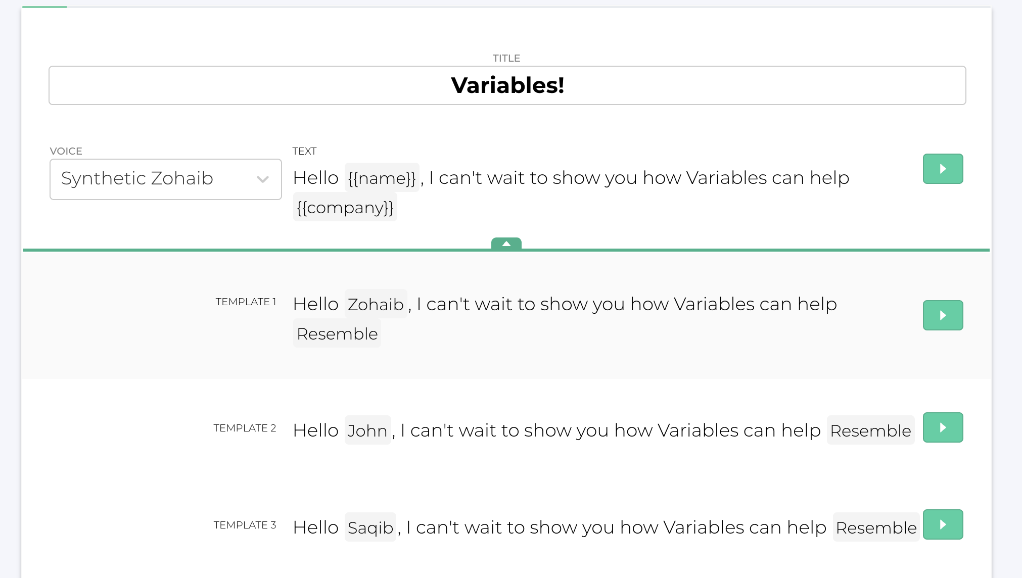variables