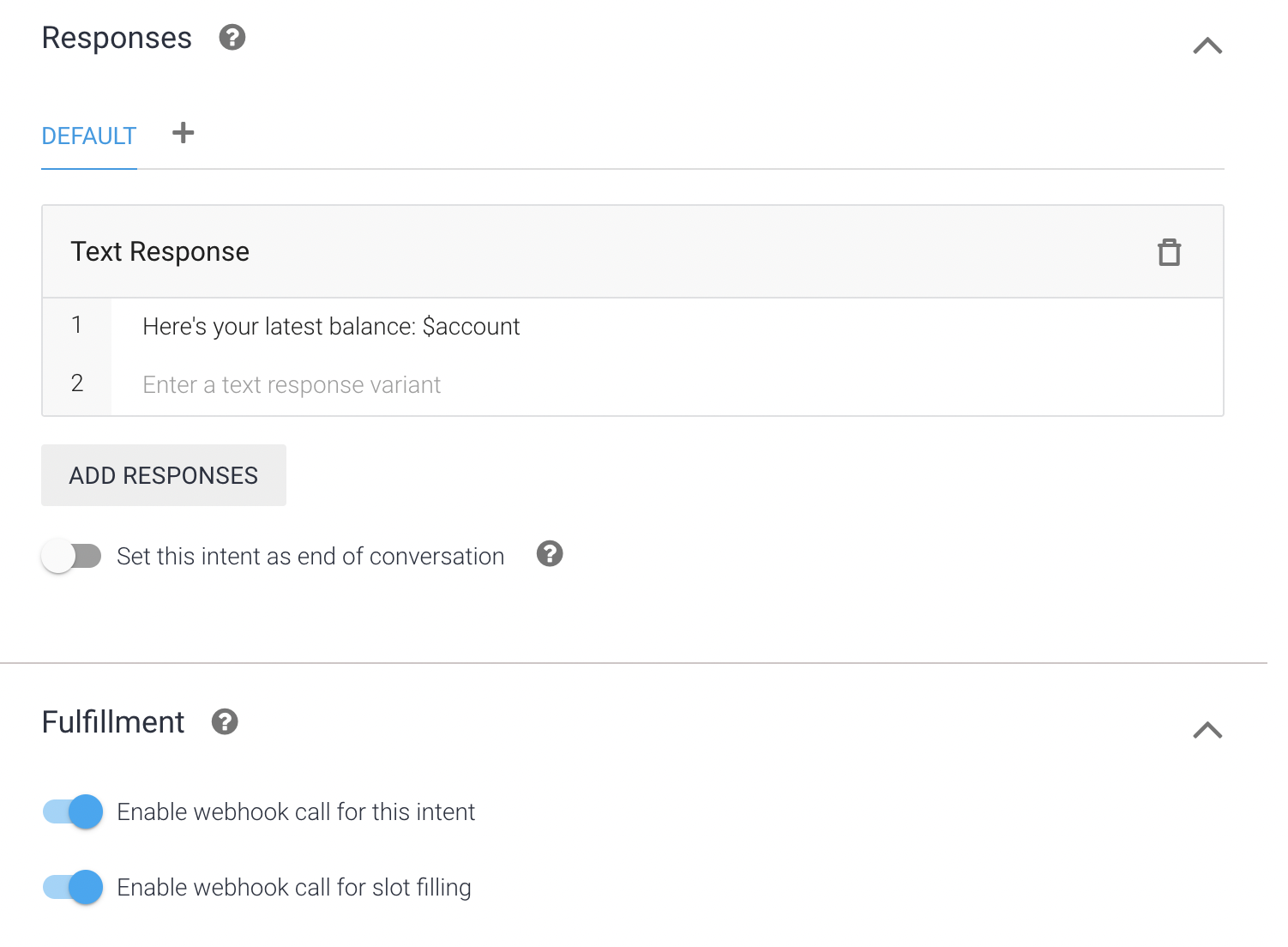 Dialogflow Voicebots Responses Dialogflow Voicebots Responses