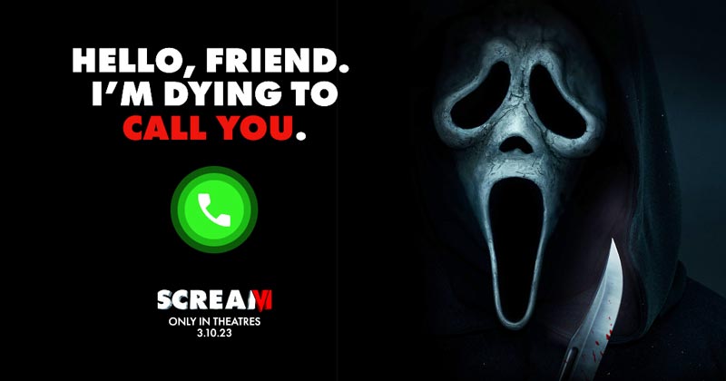 Paramount Pictures' Scream VI Ghostface AI Voice Generator phone call