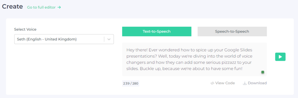 Resemble Text To speech