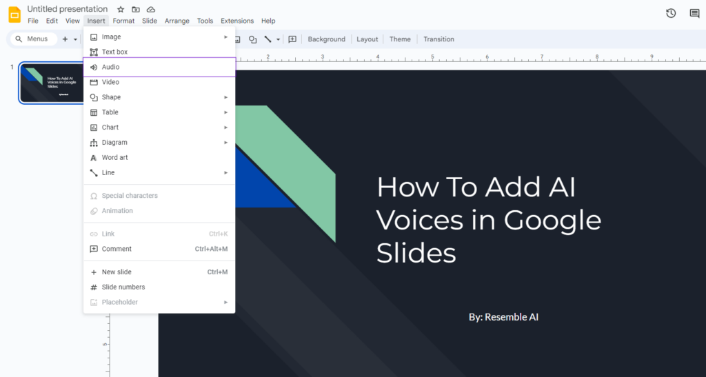 How to add AI Voices in Google Slides