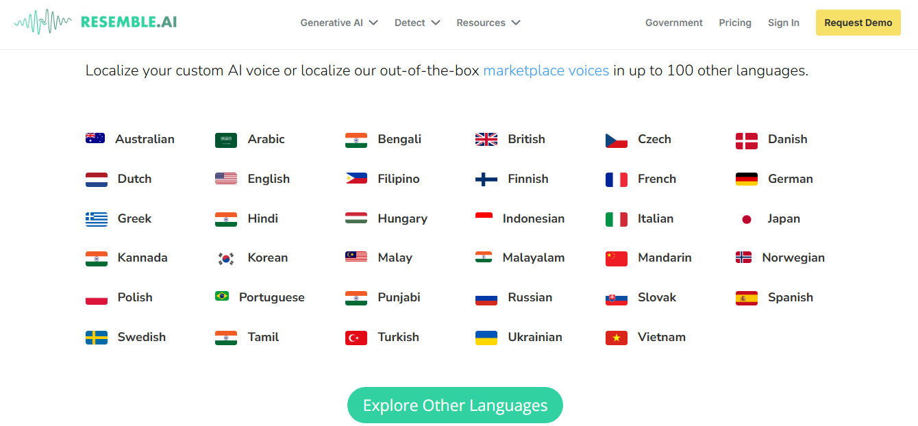 https://www.resemble.ai/ 

AI Voice Technology for Australian Customer Service