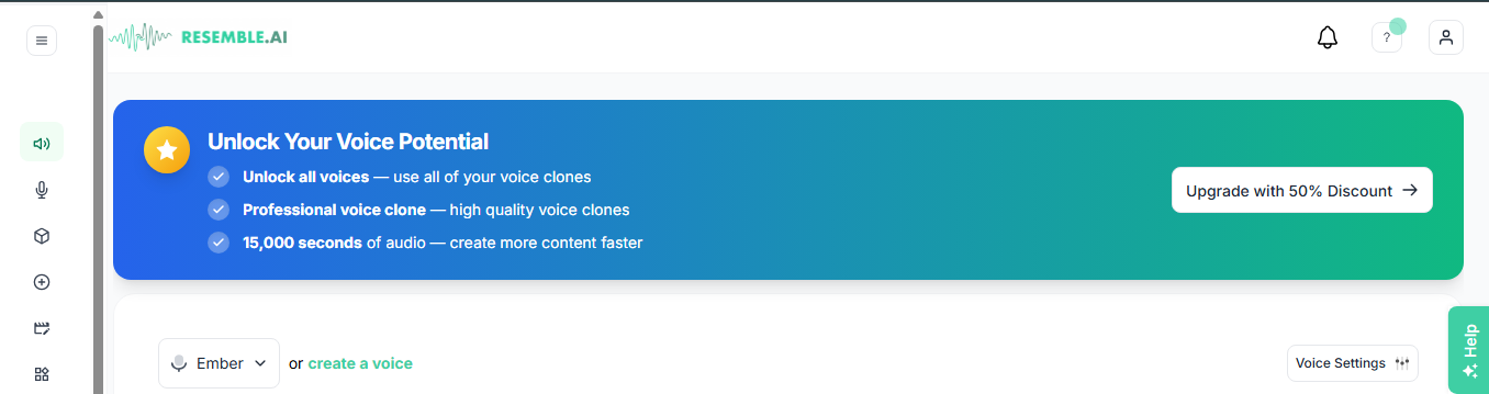 Create or Select an AI Voice