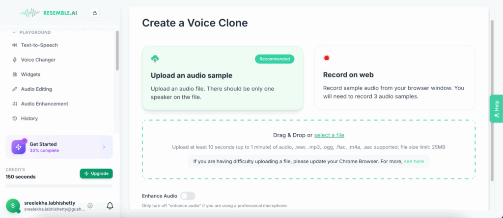 Build Your Voice Model in Resemble AI